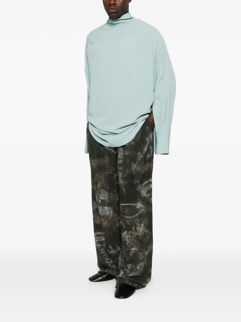 Balenciaga Trainingsbroek met elastische tailleband Groen