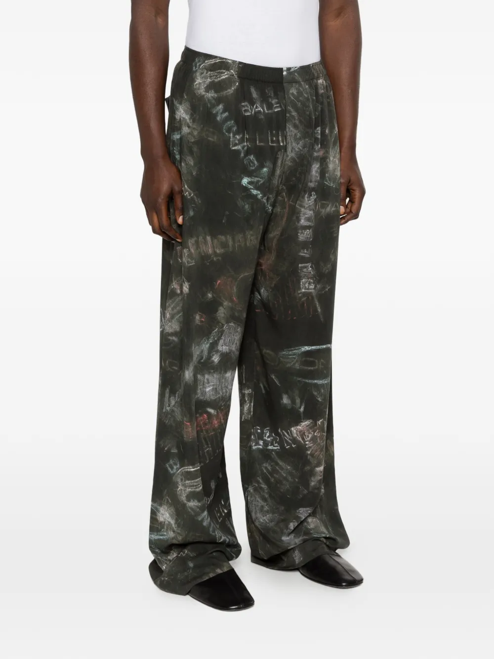 Balenciaga Trainingsbroek met elastische tailleband Groen