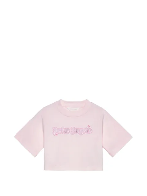 Palm Angels Kids playera con letras del logo