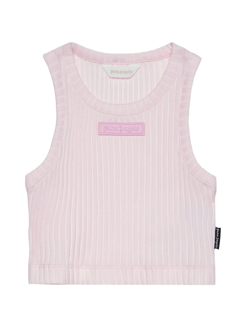 Palm Angels Kids Top a coste con logo - Rosa