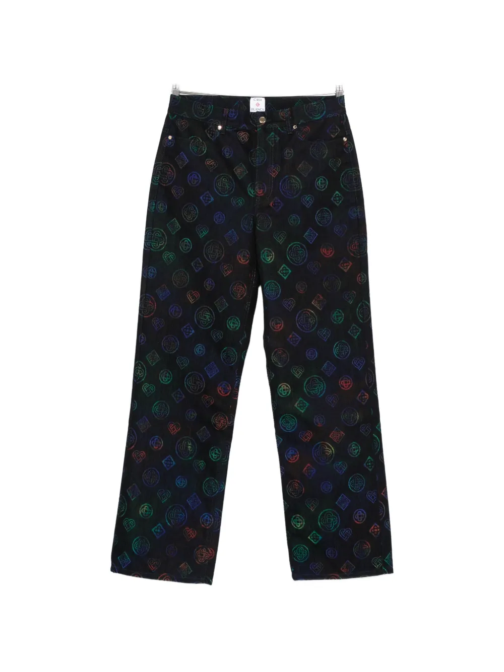 Casablanca logo-pattern jeans - Nero