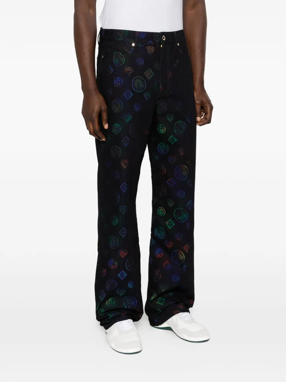 Casablanca Jeans met logopatroon Zwart
