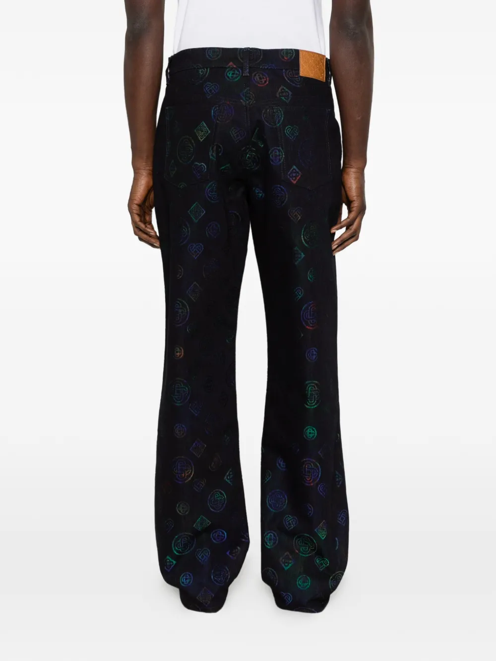 Casablanca Jeans met logopatroon Zwart