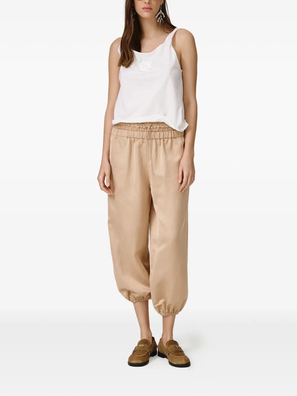  Pnk Elasticated-waist Trousers - Neutrals 