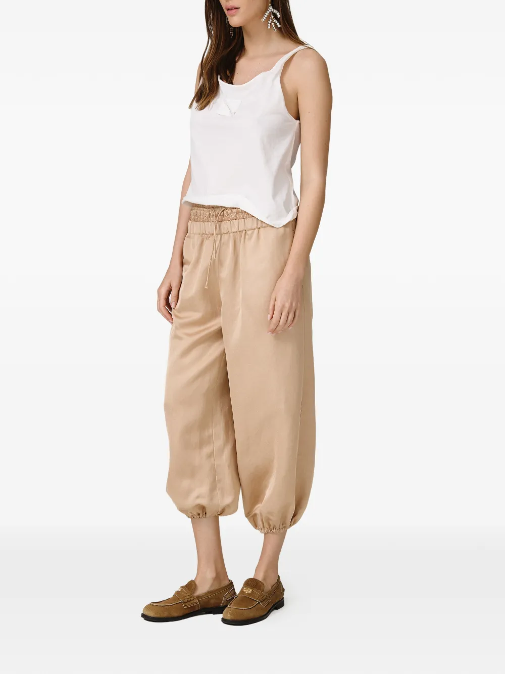  Pnk Elasticated-waist Trousers - Neutrals 