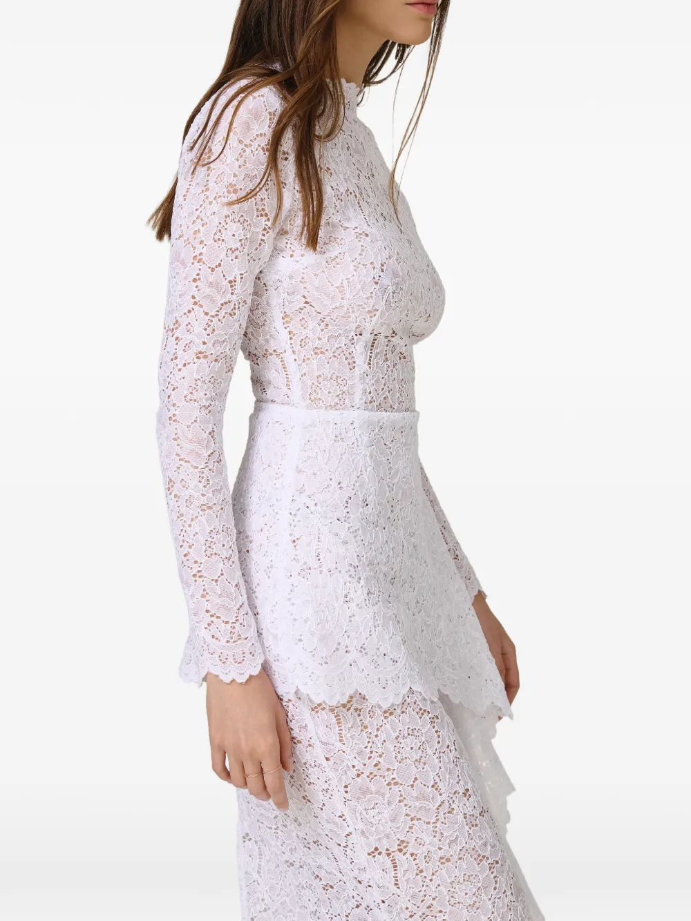 PNK lace-detail dress - Bianco