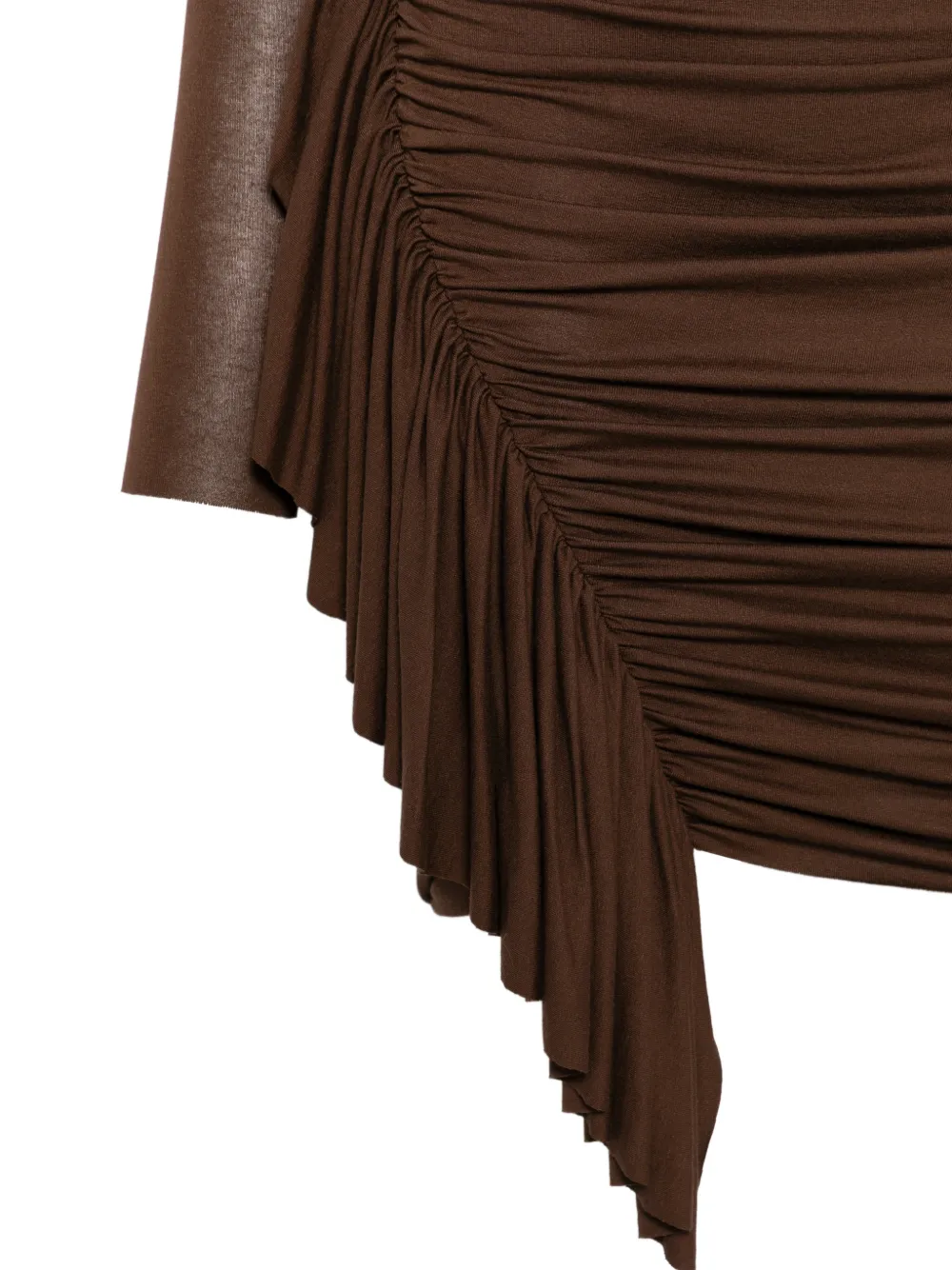  Pnk Ruffled Mini Dress - Brown 