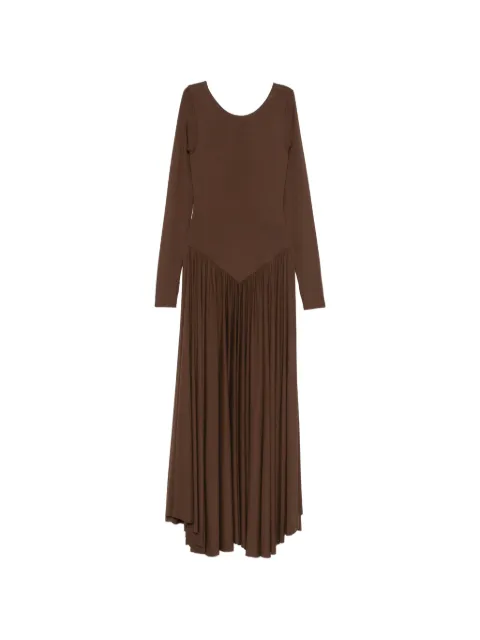 PNK long-sleeve pleated maxi dress