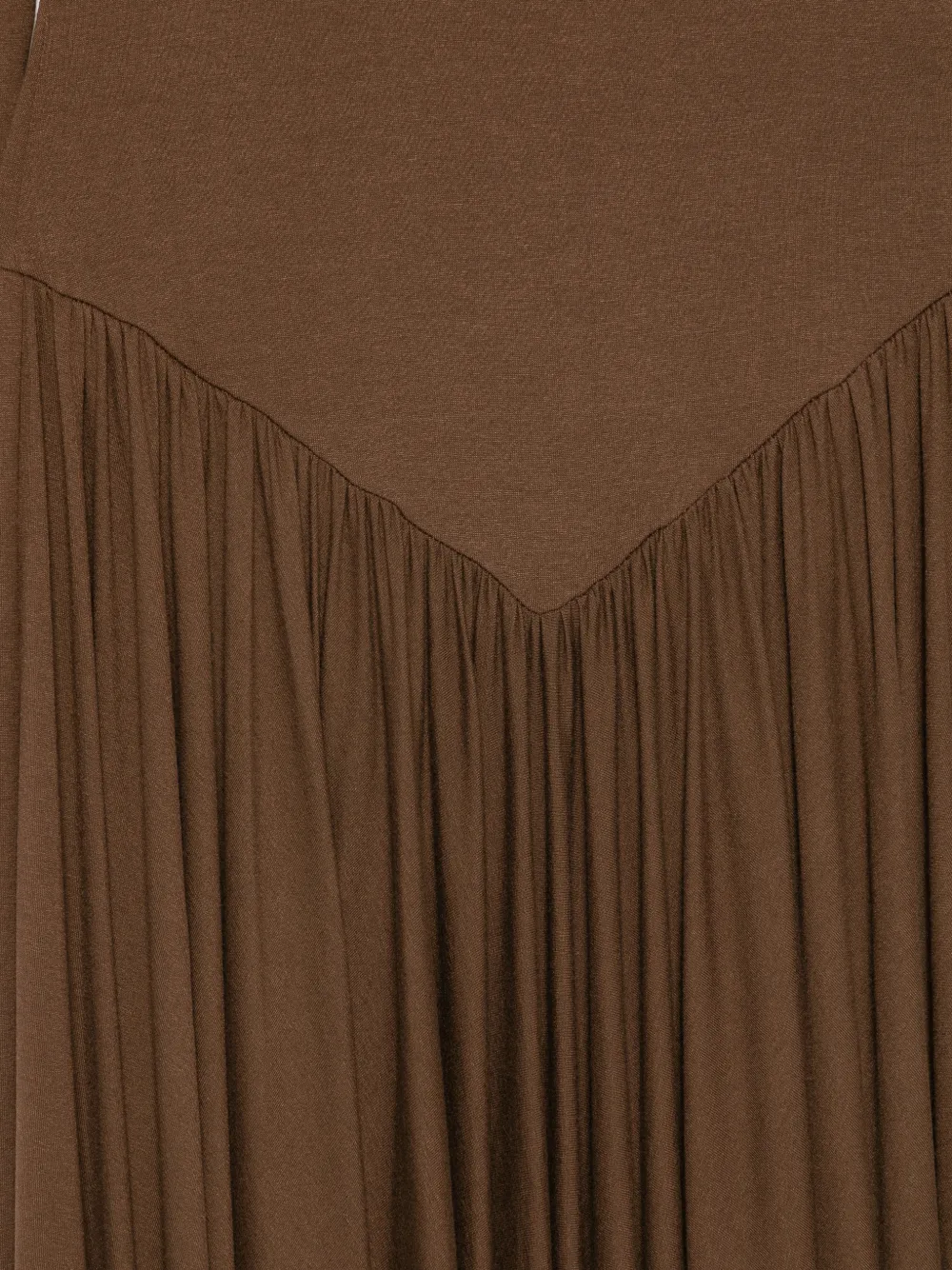  Pnk Long-sleeve Pleated Maxi Dress - Brown 