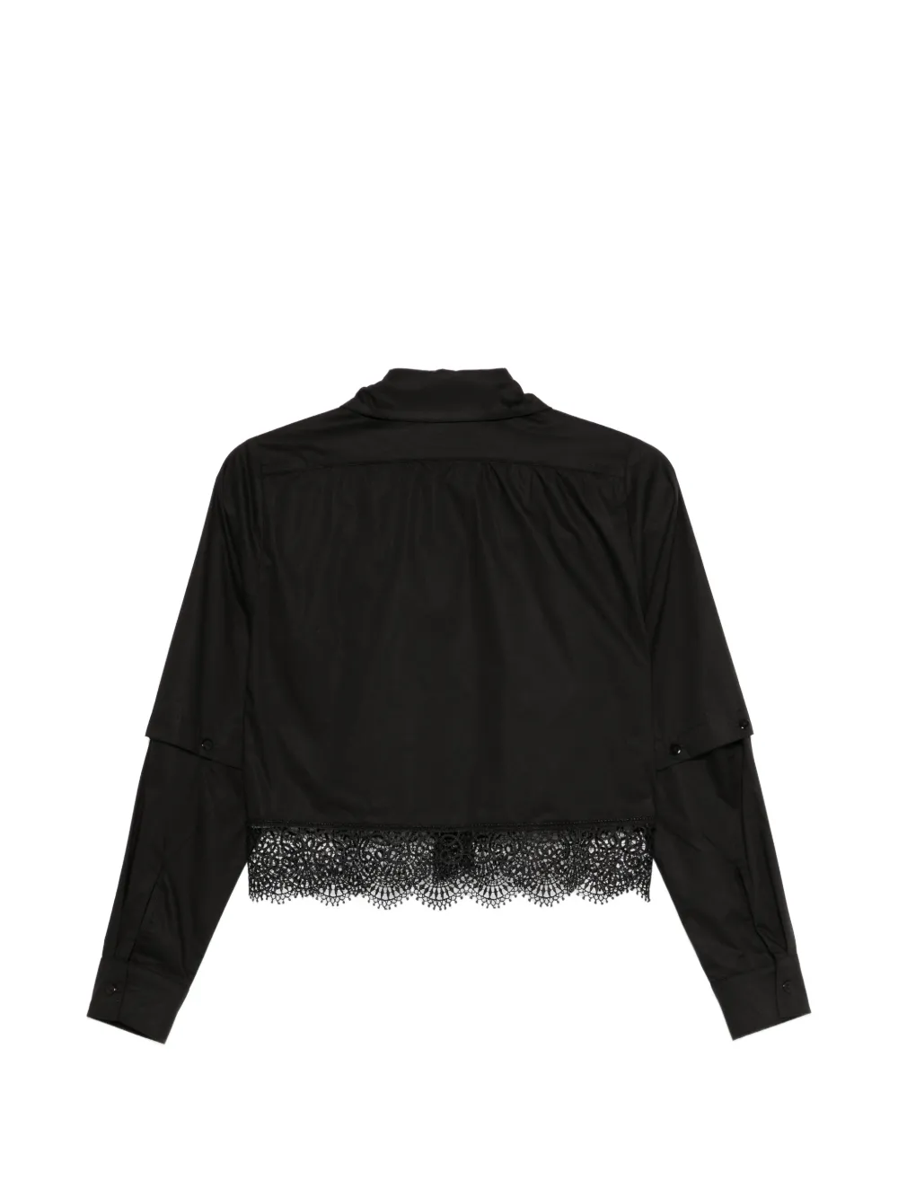  Pnk Lace Panel Shirt - Black 