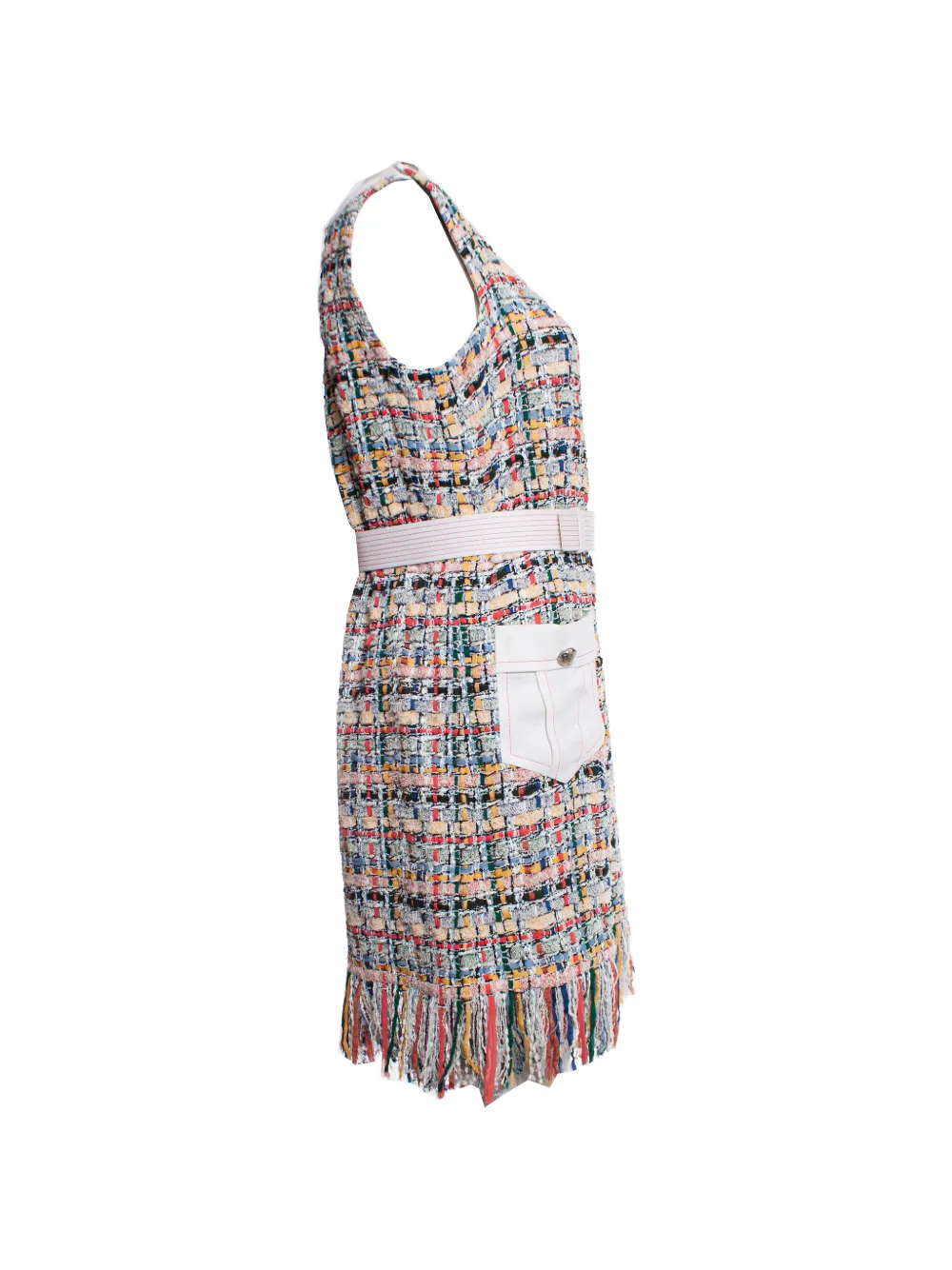 Tweed Belted Mini Dress