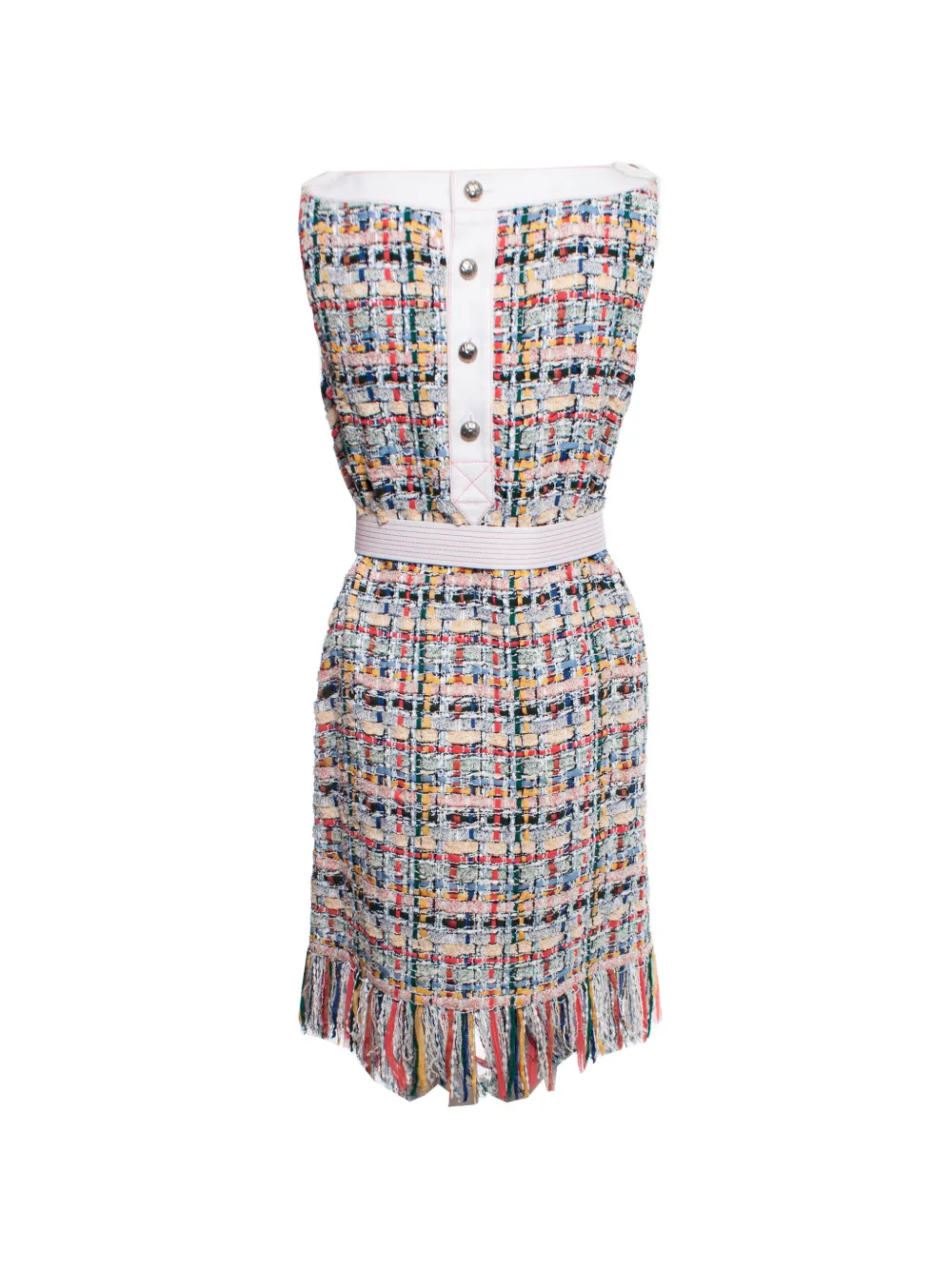 CHANEL Pre-Owned tweed belted mini dress - Toni neutri