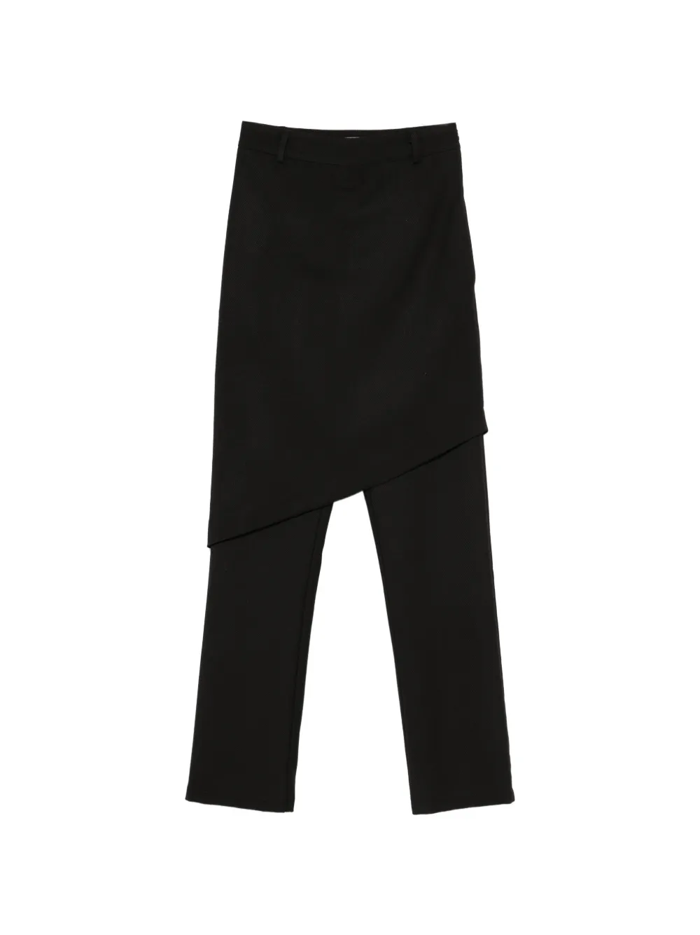 PNK asymmetric-detail trousers - Nero