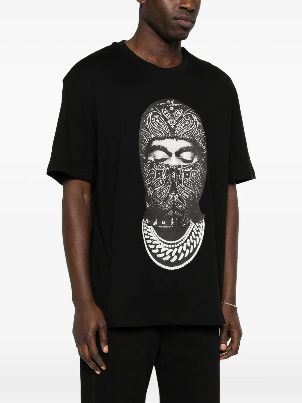 Ih Nom Uh Nit Paisley Mask Front T-shirt Zwart