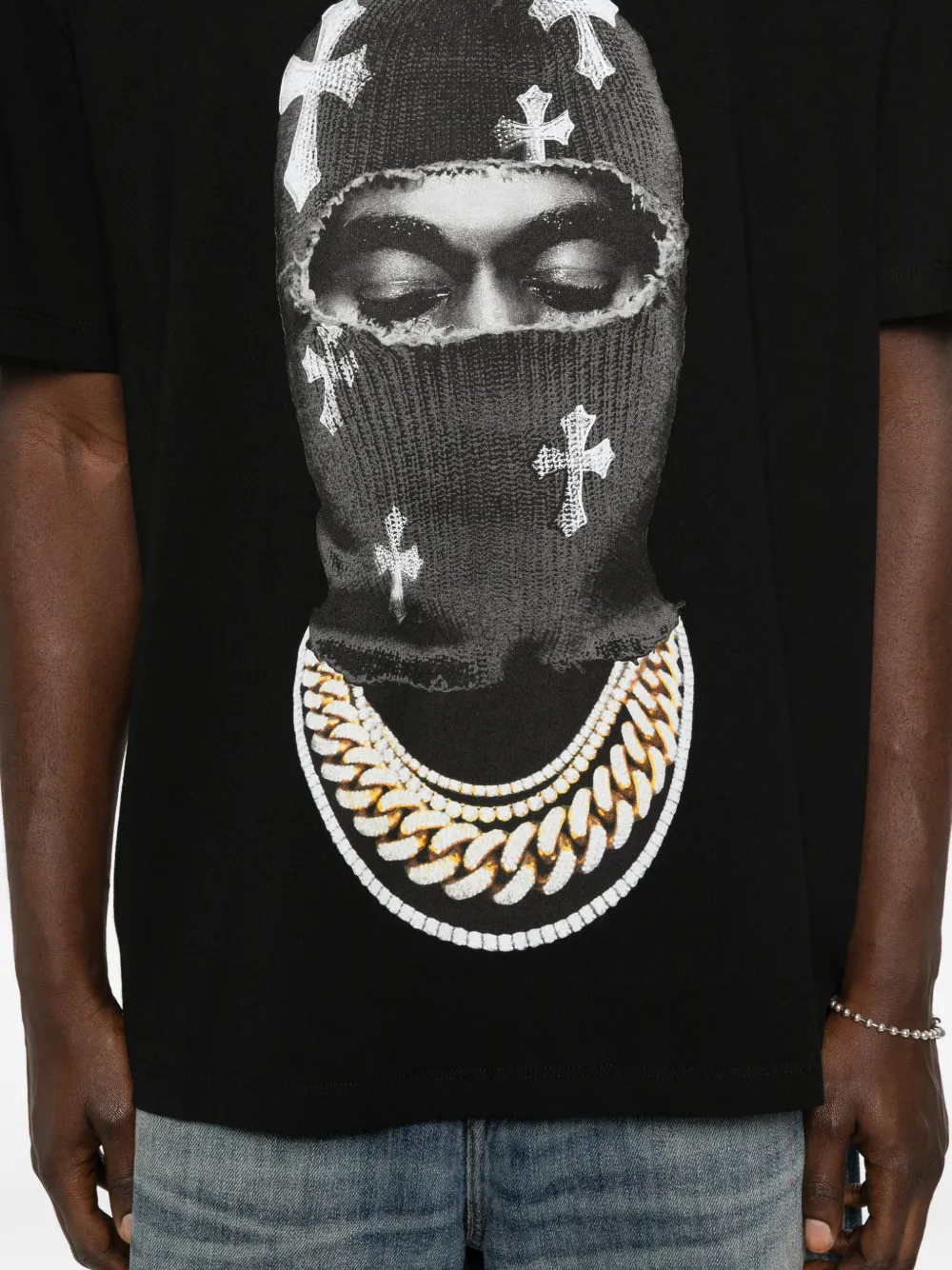 Ih Nom Uh Nit Mask Crosses T-shirt met print Zwart