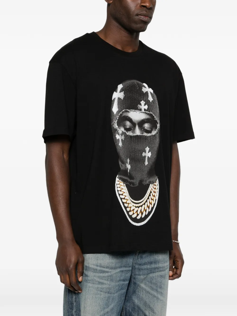Ih Nom Uh Nit Mask Crosses T-shirt met print Zwart