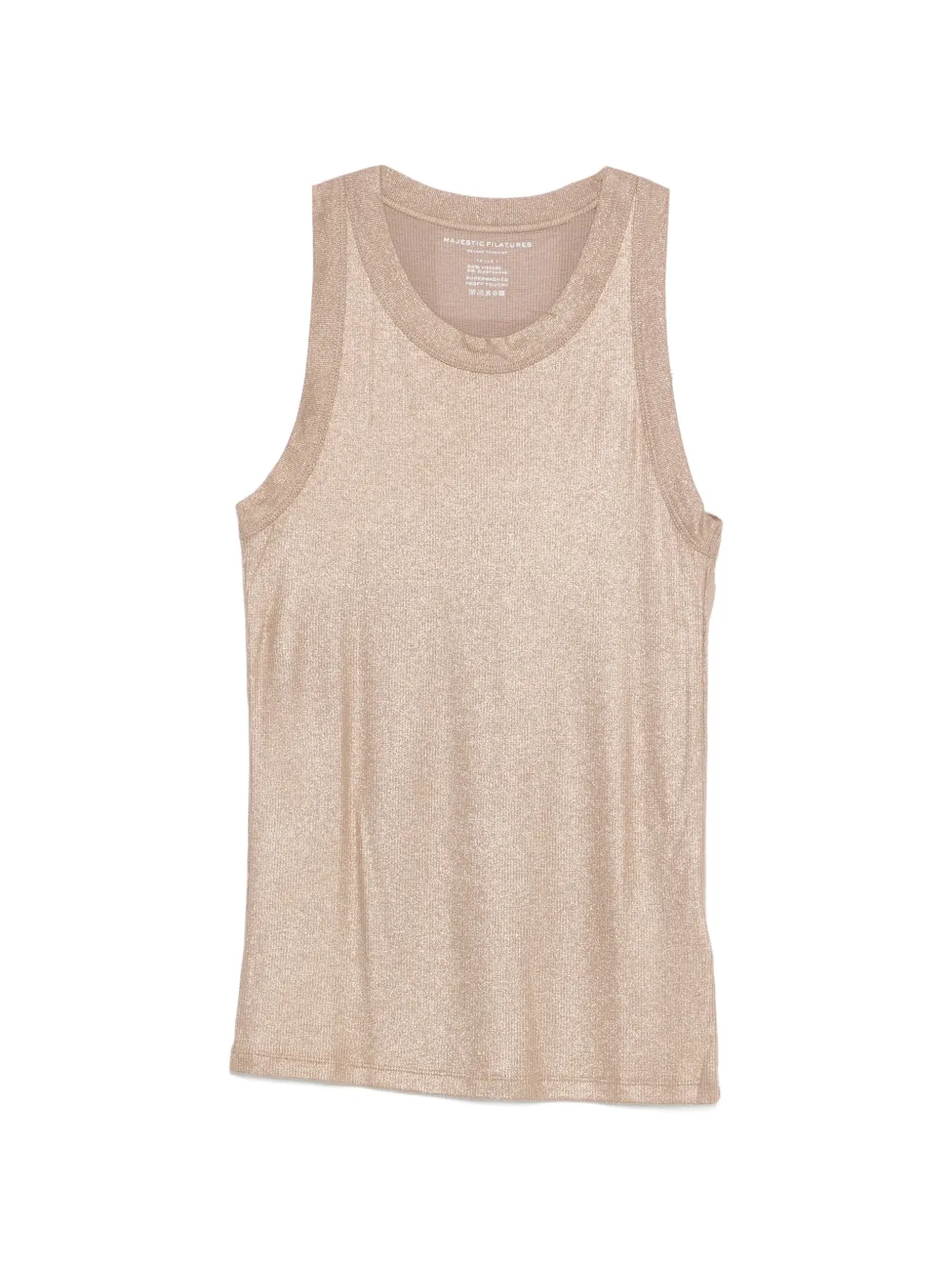 Majestic Filatures glitter ribbed top - Oro