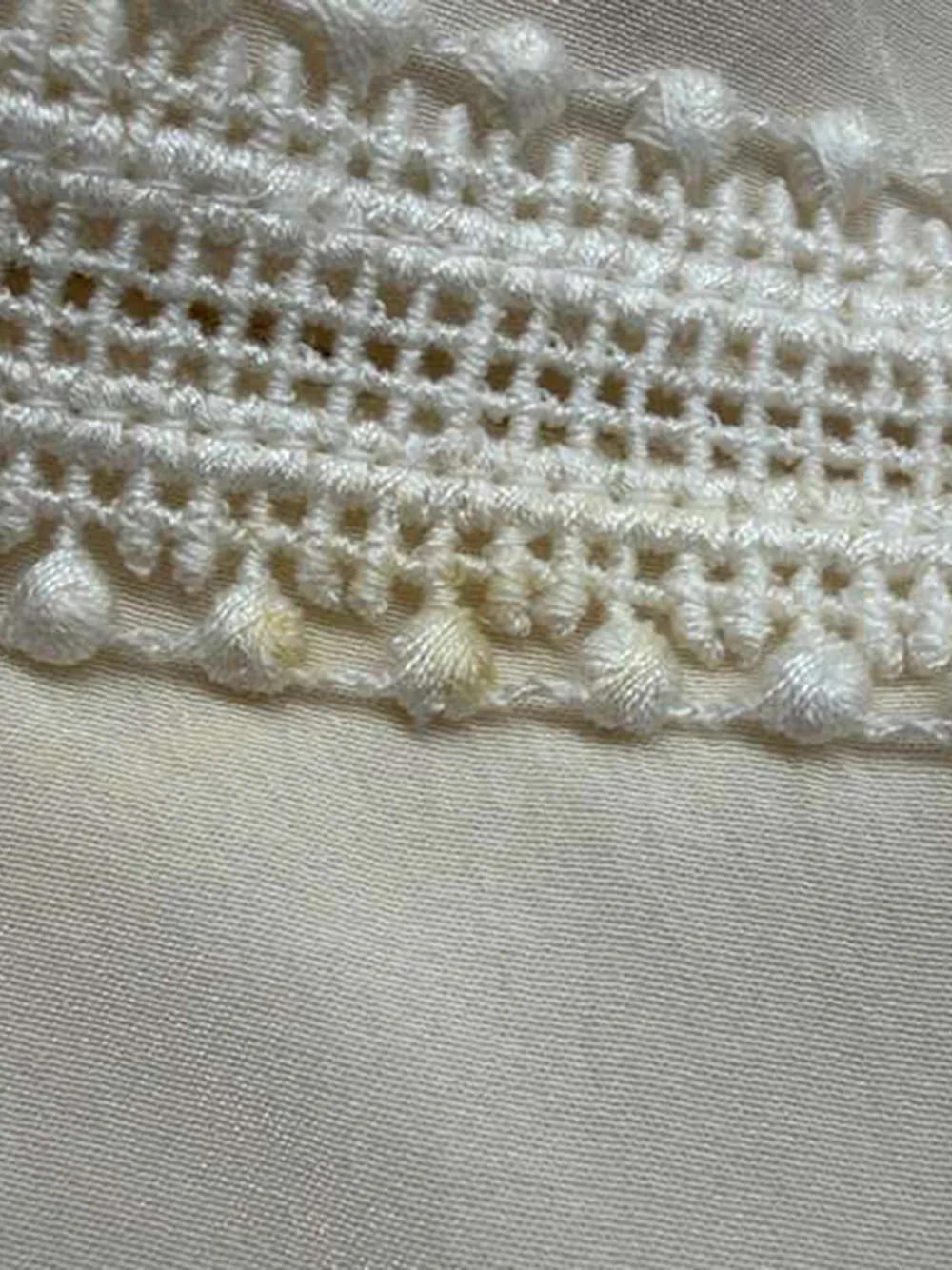 Embroidery-Trimmed Long-Sleeve Blouse