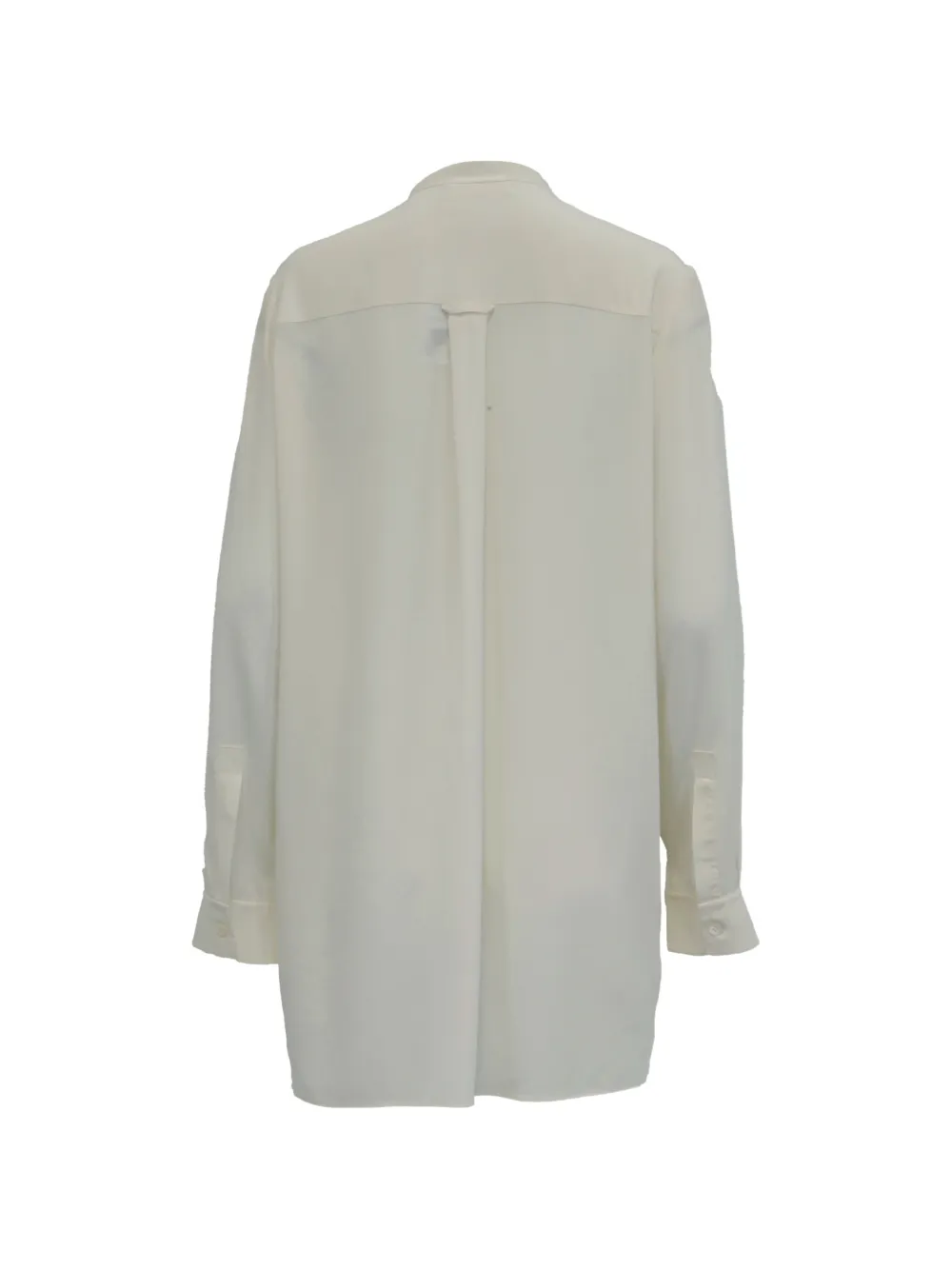 Embroidery-Trimmed Long-Sleeve Blouse