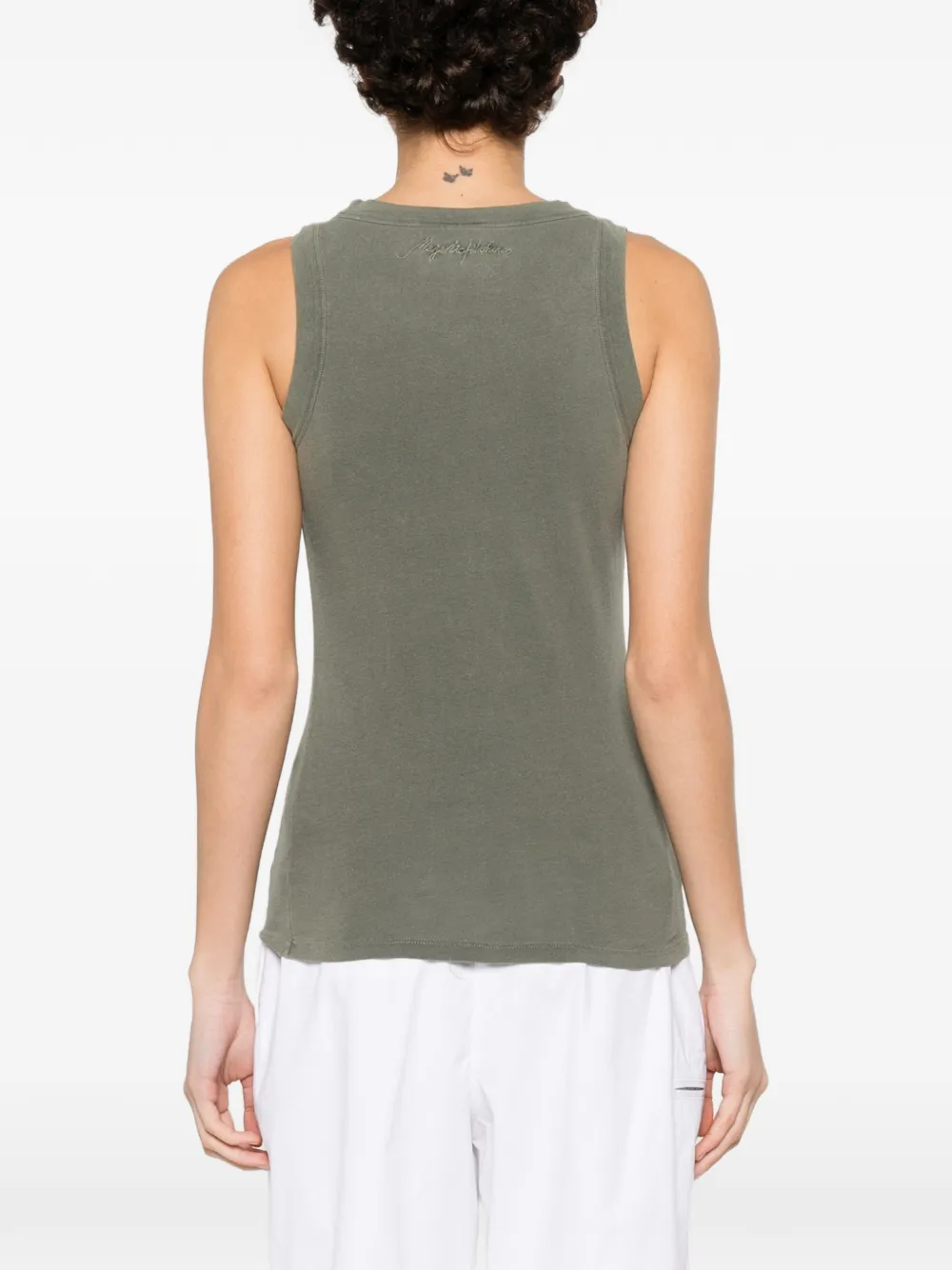 Majestic Filatures Top met ronde hals Groen
