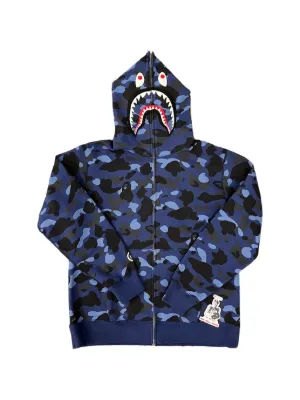A BATHING APE® Mega ABC Camo Double Shark パーカー | ブルー