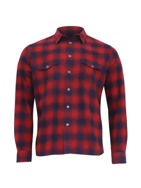 Givenchy Pre-Owned button-down plaid flannel shirt
