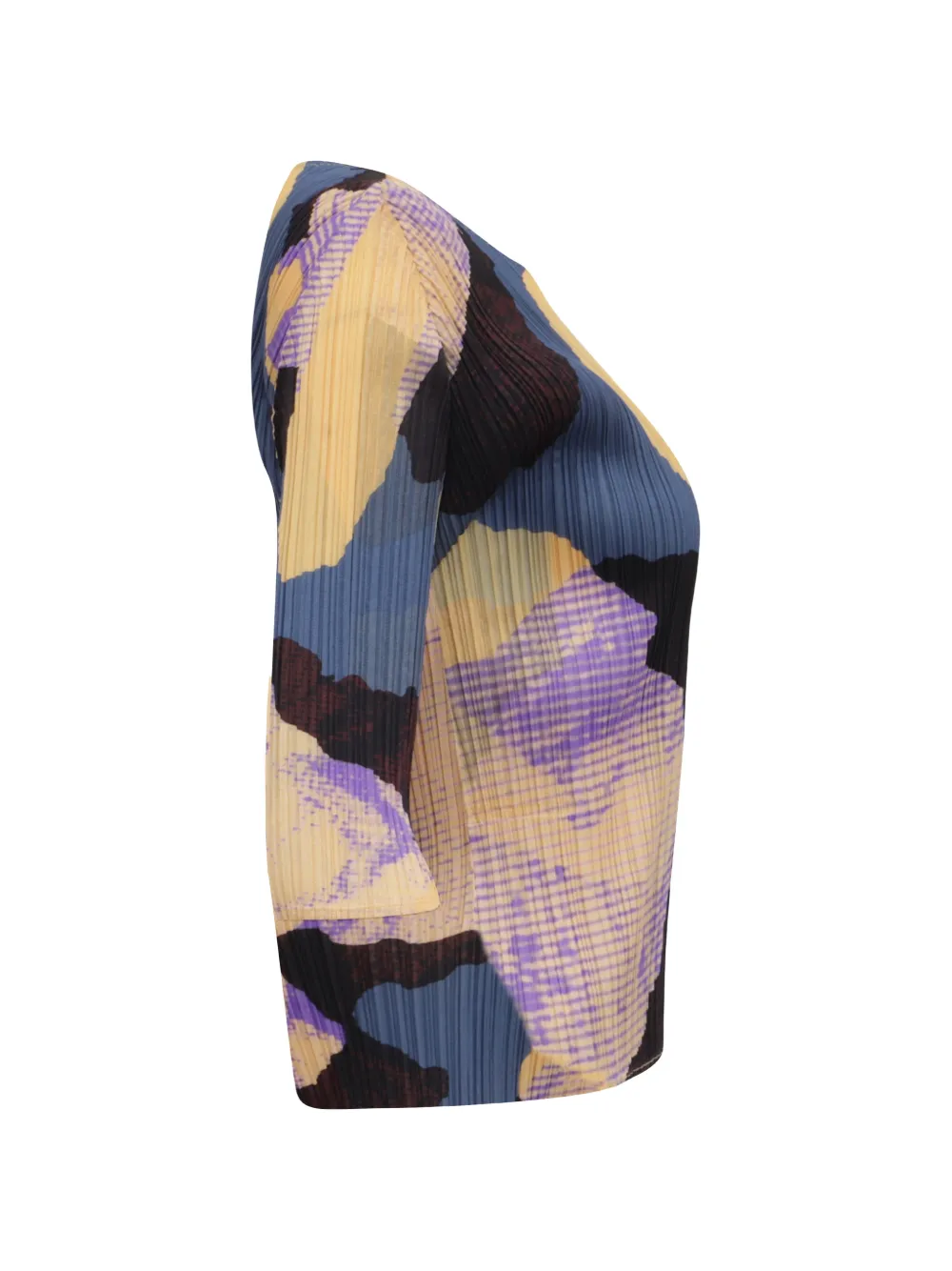 Pleats Please Issey Miyake Meteorite printed pleated blouse - Blu