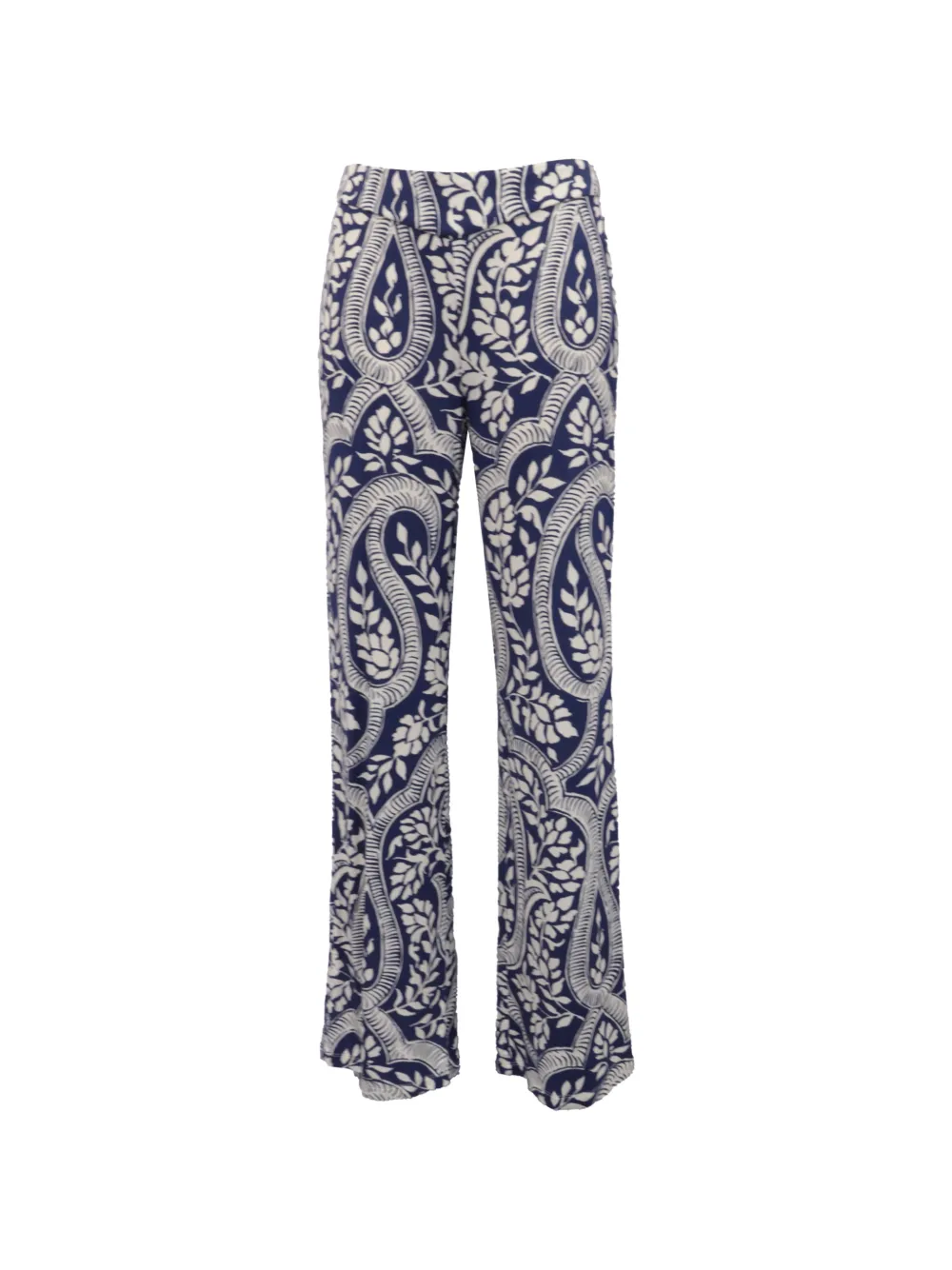 Johanna Ortiz paisley-print straight-leg trousers - Blu
