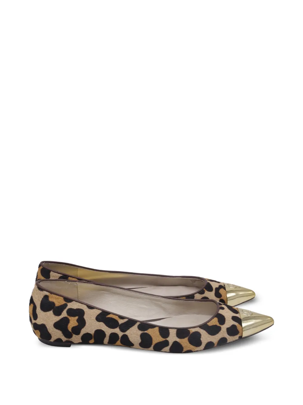 Michael Kors Vintage leopard-print pointed ballet flats - Toni neutri