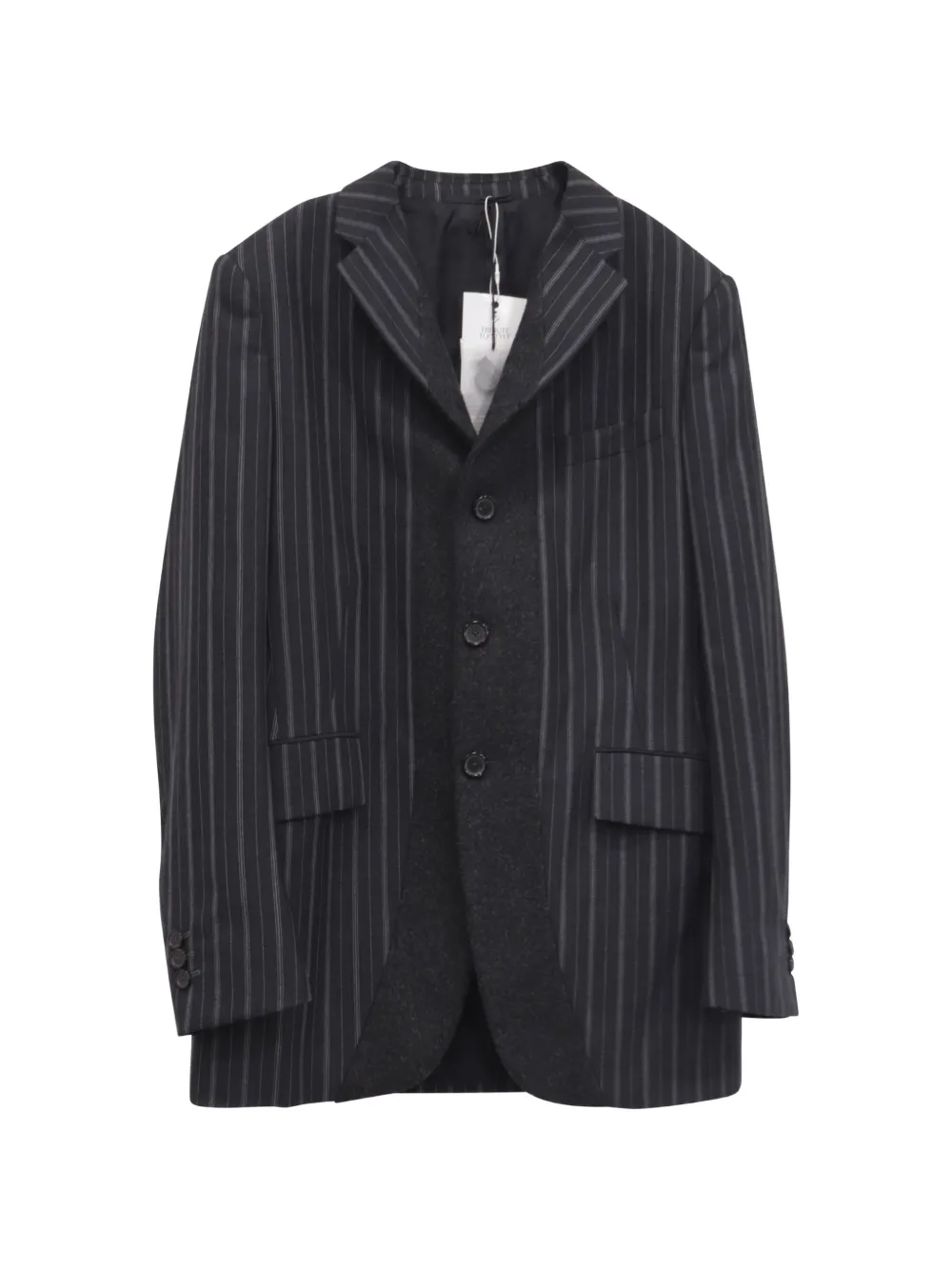 Jil Sander Pre-Owned striped single-breasted blazer - Nero