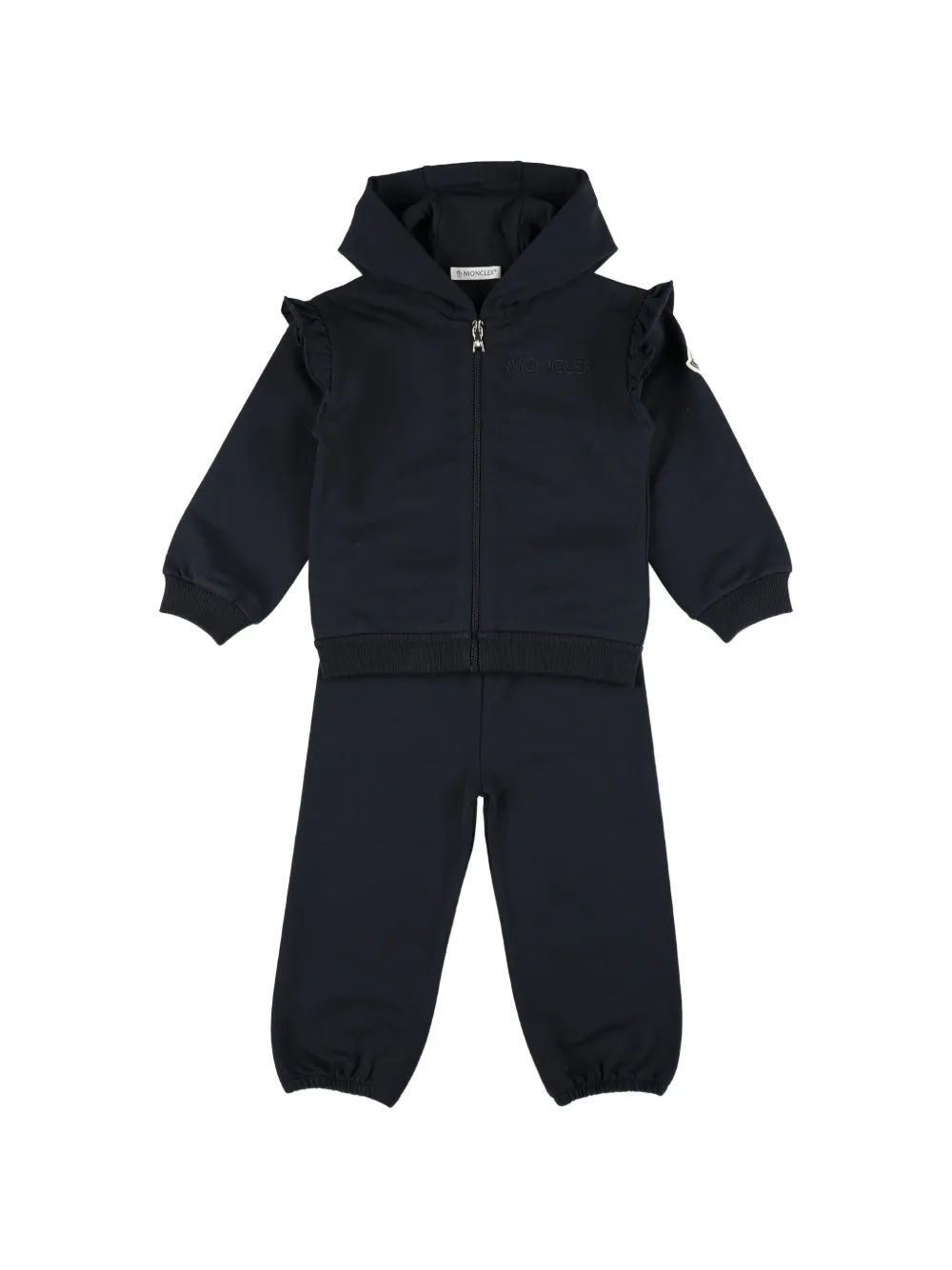 Moncler Enfant Trainingspak met geborduurd logo Zwart