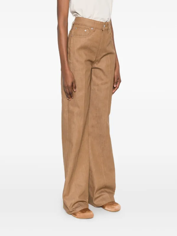 A.P.C. Domino ワイドレッグジーンズ | ブラウン | FARFETCH JP
