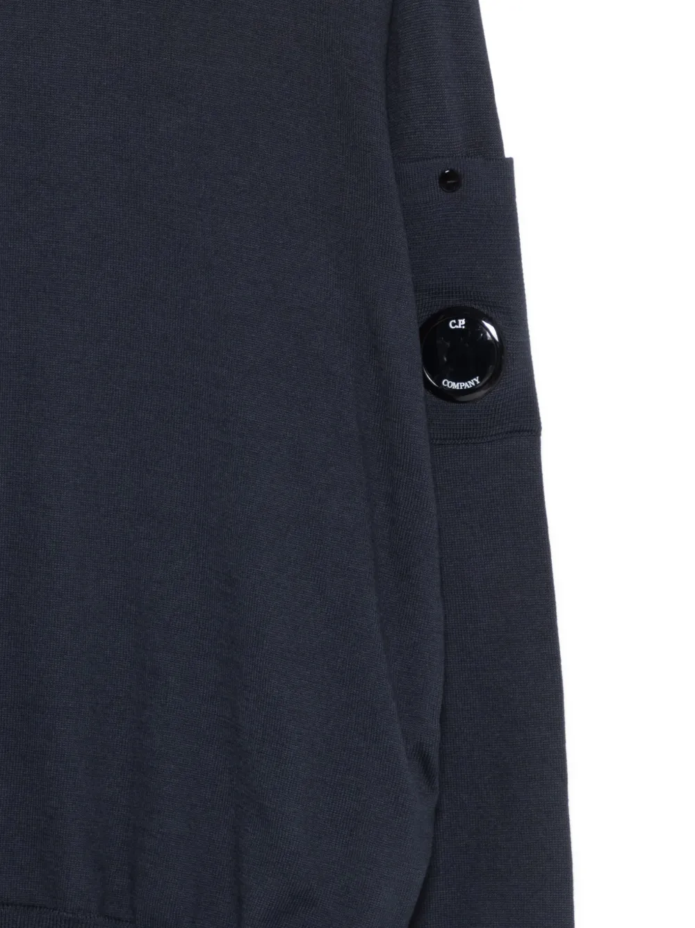 C.P. Company Kids Sweater met ronde hals en Lens-detail Blauw