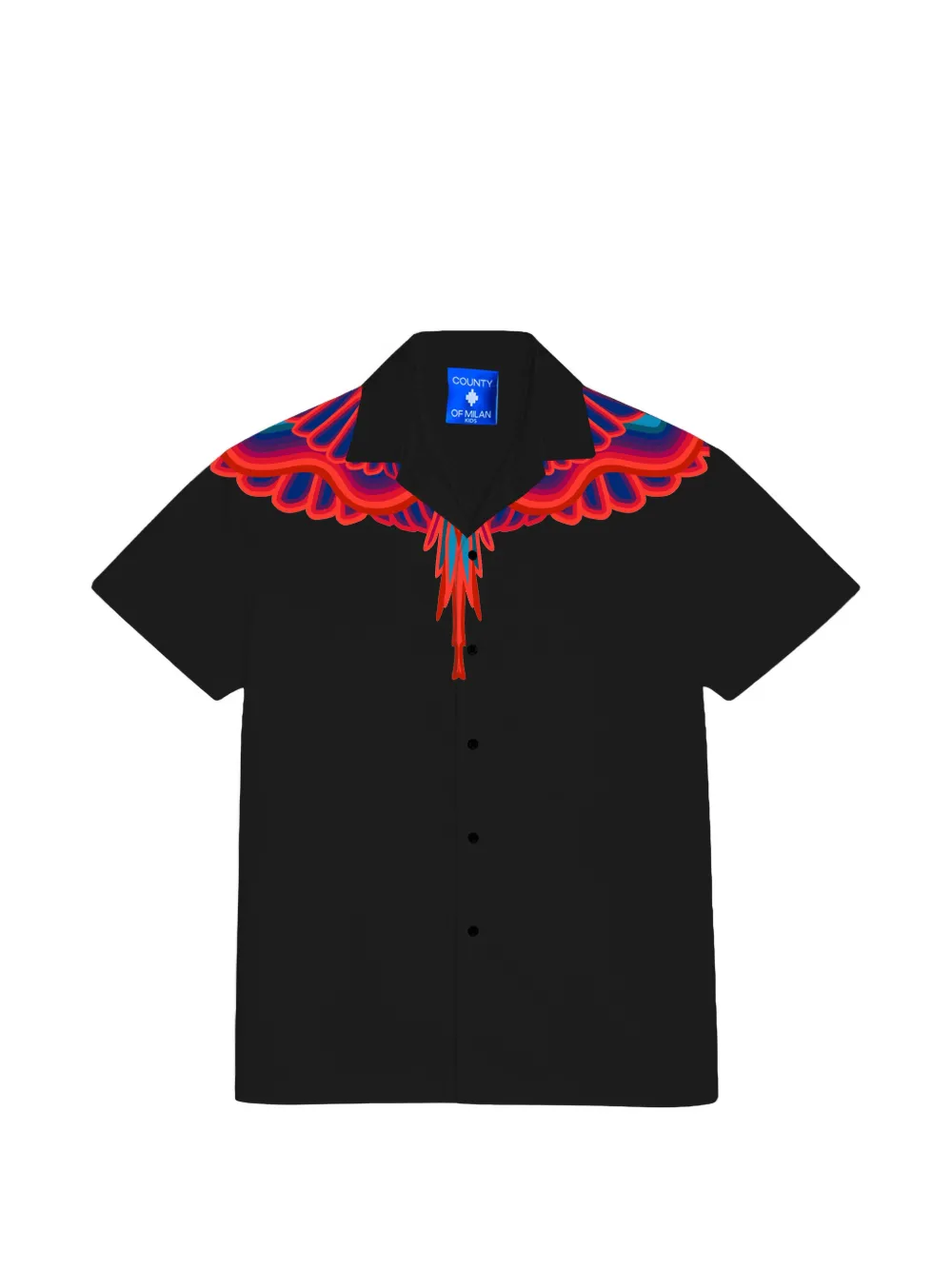COUNTY OF MILAN Camicia con stampa grafica - Nero