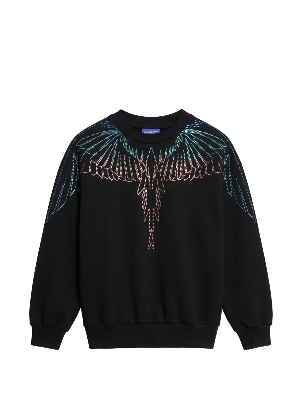 COUNTY OF MILAN wings crew neck sweatshirt - Nero