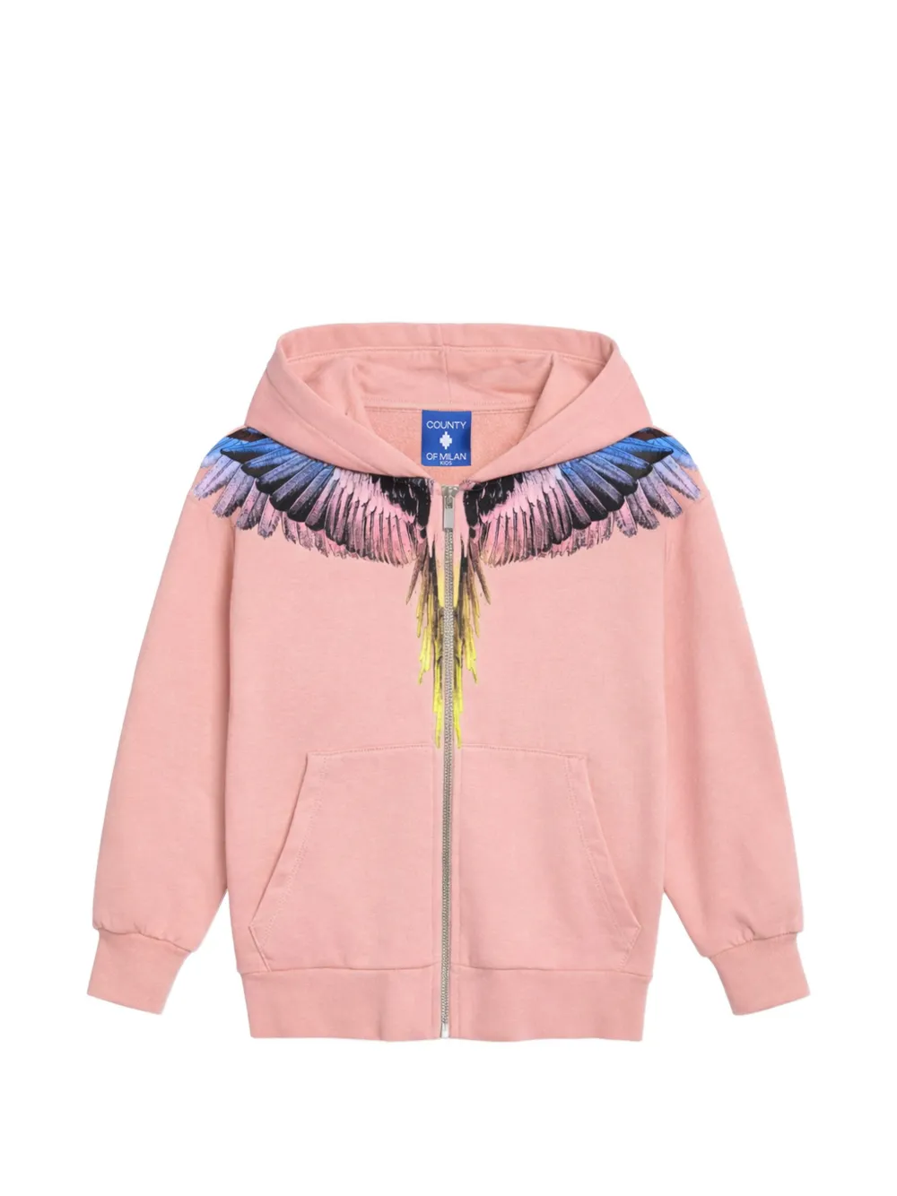 COUNTY OF MILAN Felpa con zip - Rosa