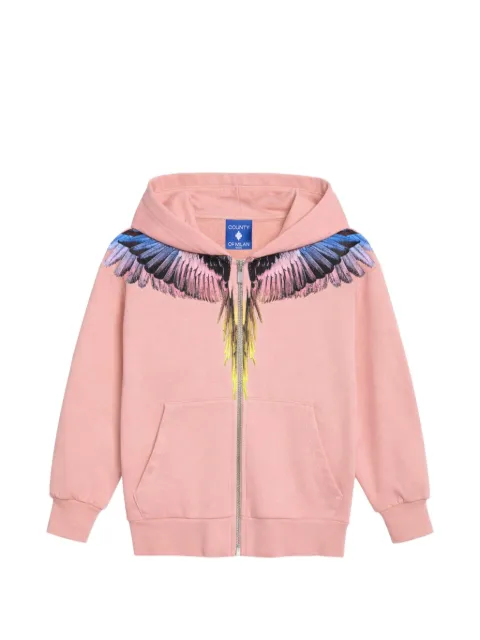 COUNTY OF MILAN hoodie con cierre de ala