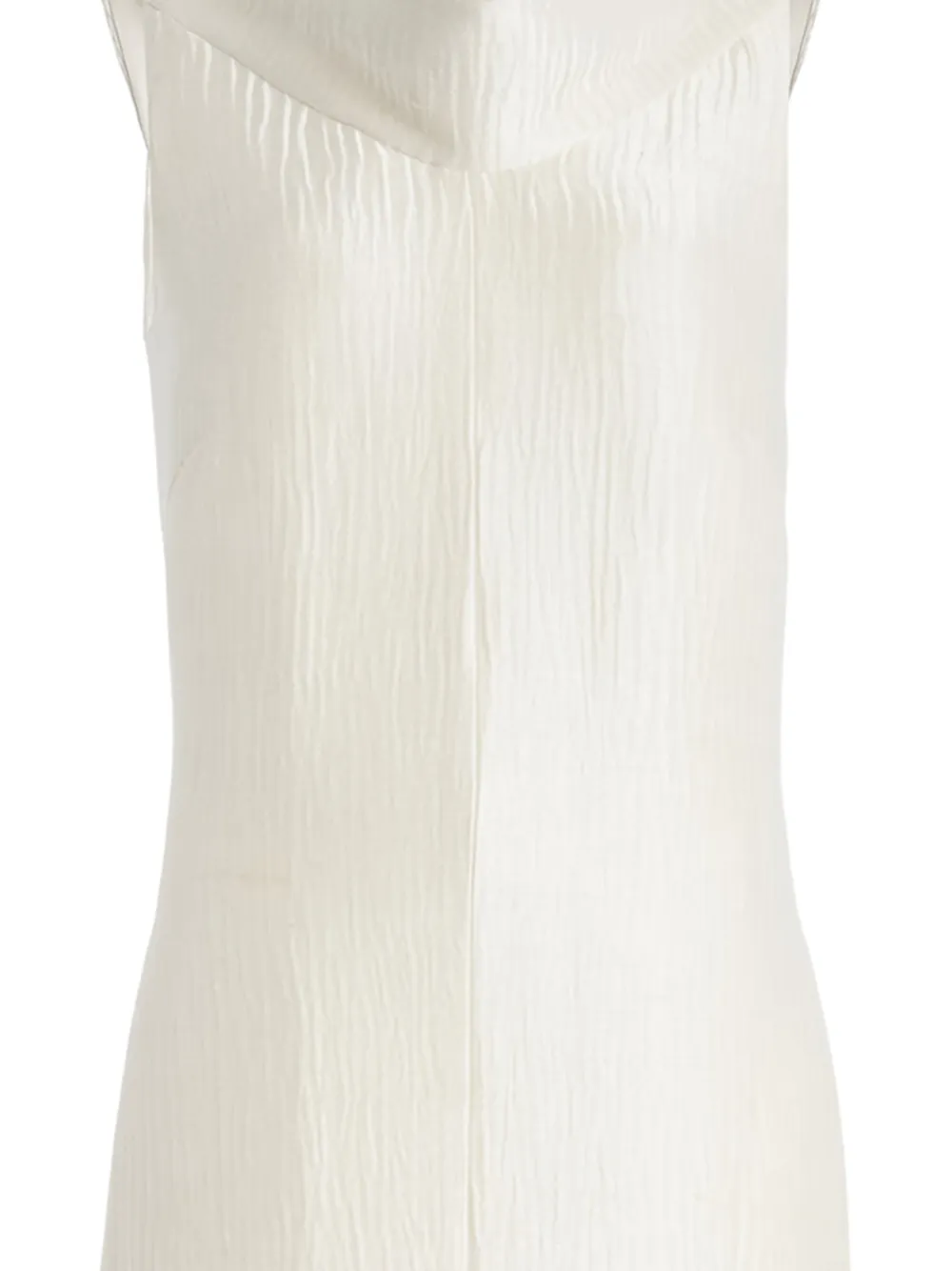 Brandon Maxwell Blair Cowl Neck Dress in White, view 2