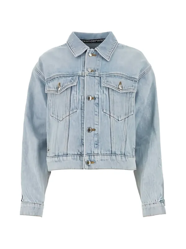 Alexander Wang Caged Denim Jacket in Blue