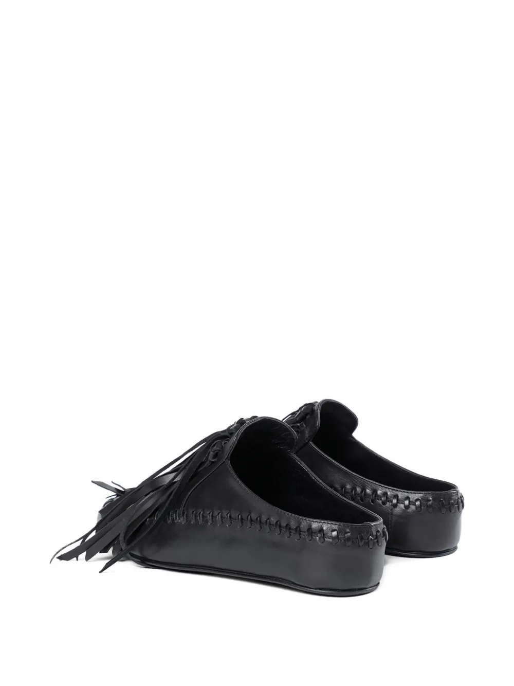 Ann Demeulemeester fringe soft loafers Zwart
