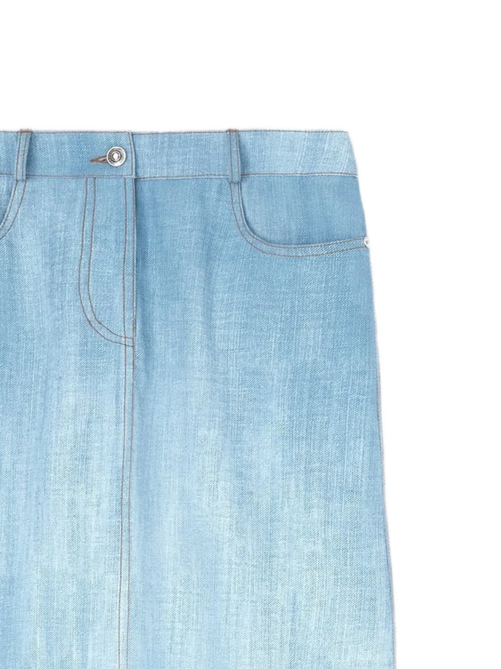  Ermanno Scervino Panelled Long Skirt - Blue 