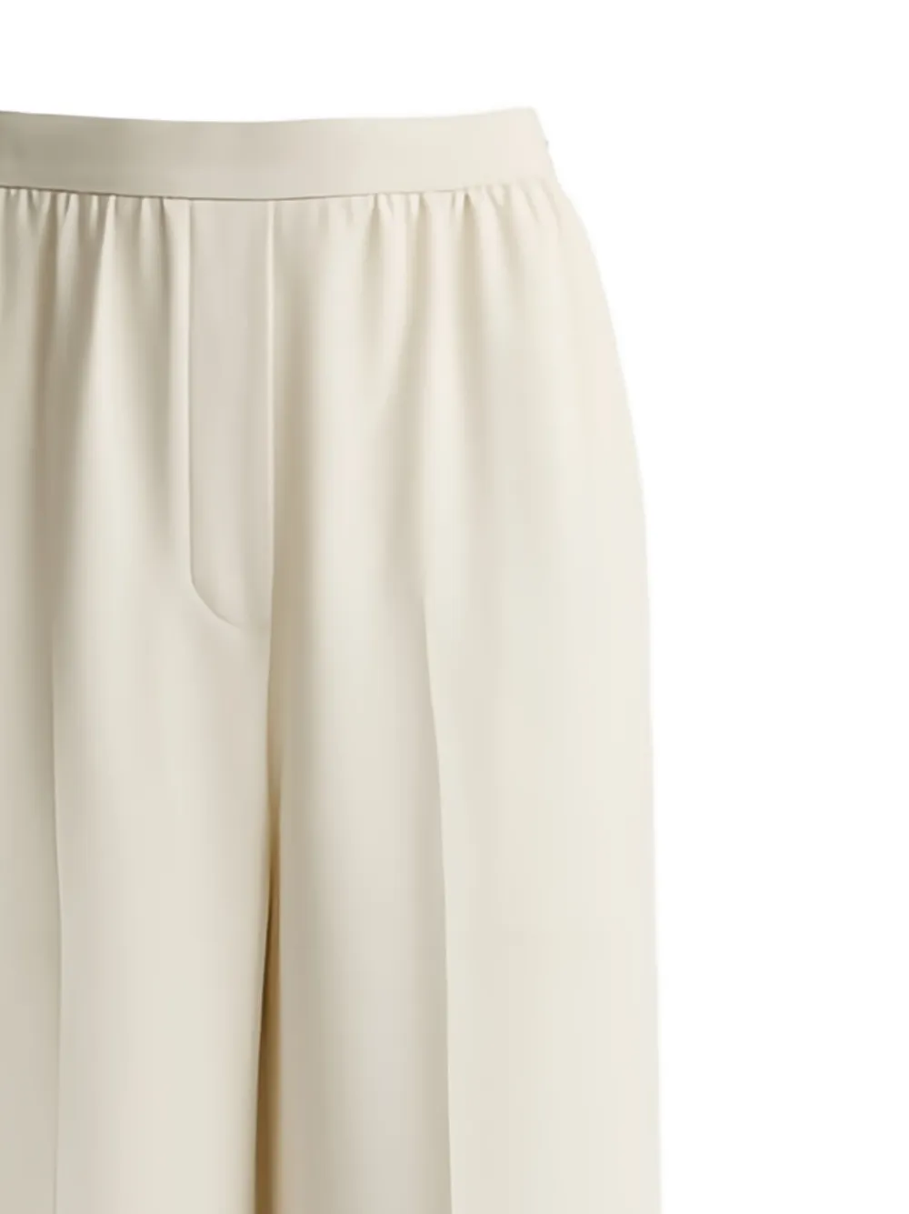 Wide-Leg Crepe Trousers