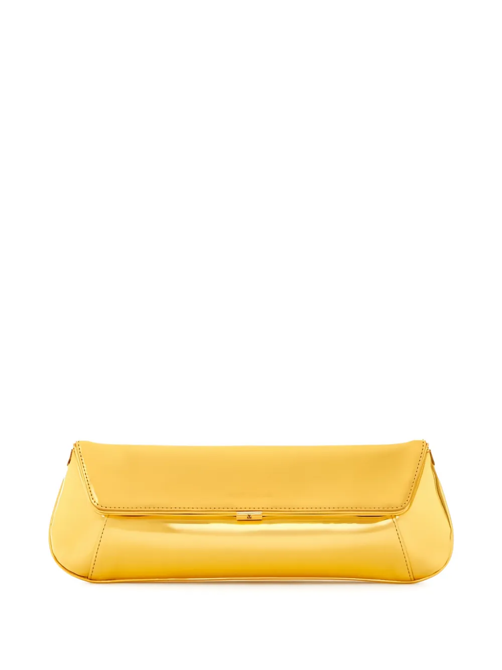 Amina Muaddi ami mirror clutch bag - Giallo