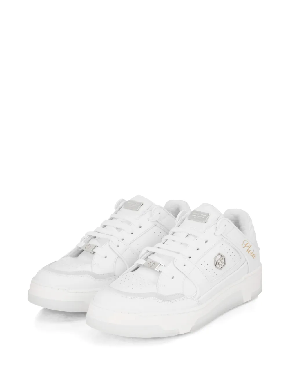 Philipp Plein Hexagon lo-top sneakers Wit