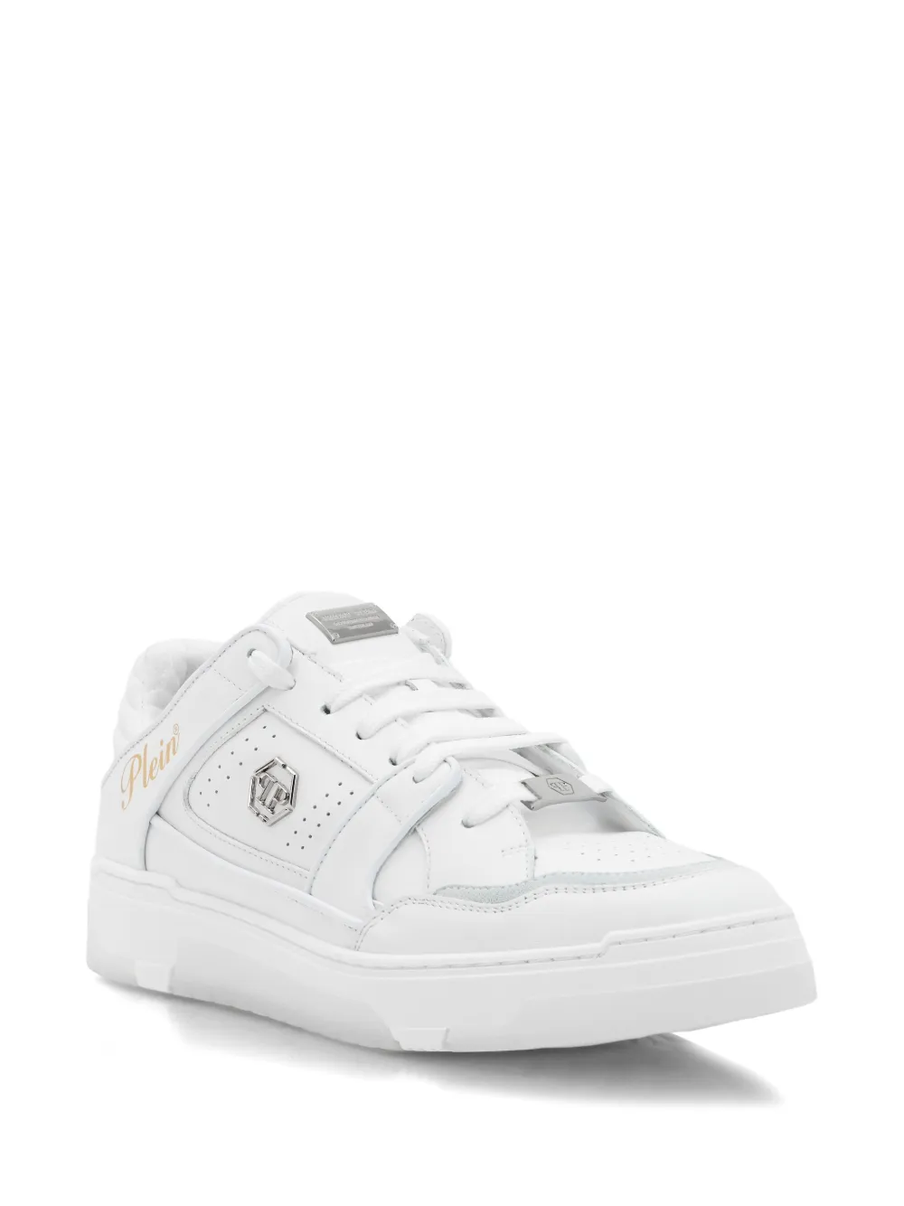 Philipp Plein Hexagon lo-top sneakers Wit