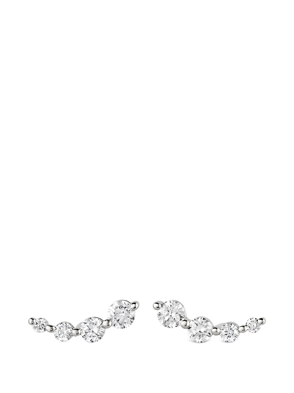 Dinny Hall Shuga diamond crawler studs earrigs - Argento
