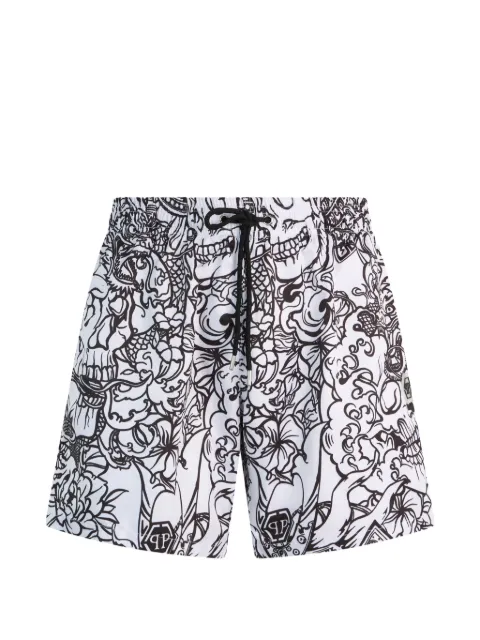 Philipp Plein elastic-waist swim shorts