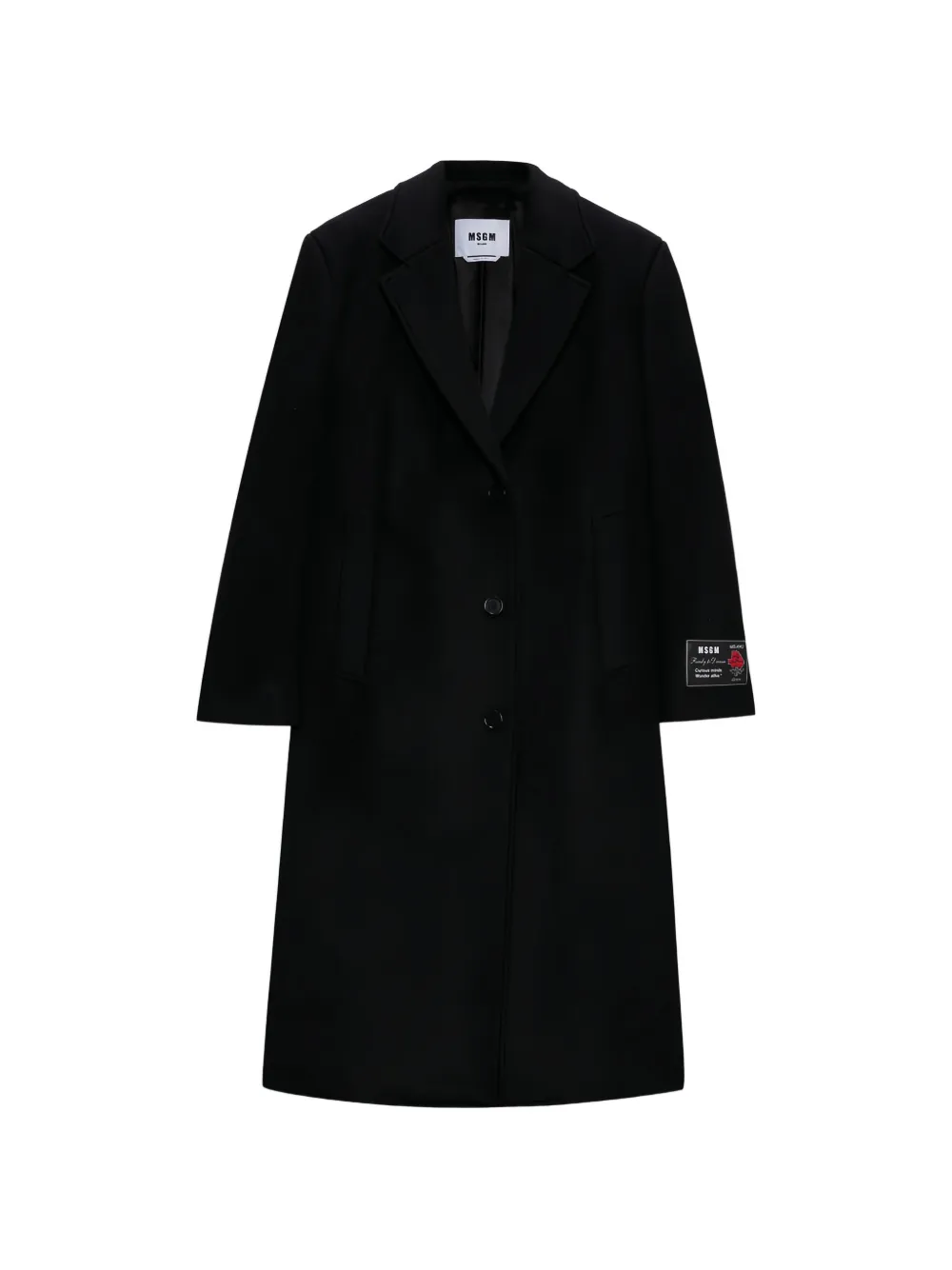 MSGM single-breasted coat - Nero