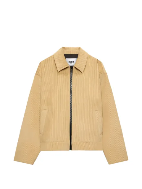 MSGM zip-up corduroy shirt jacket 