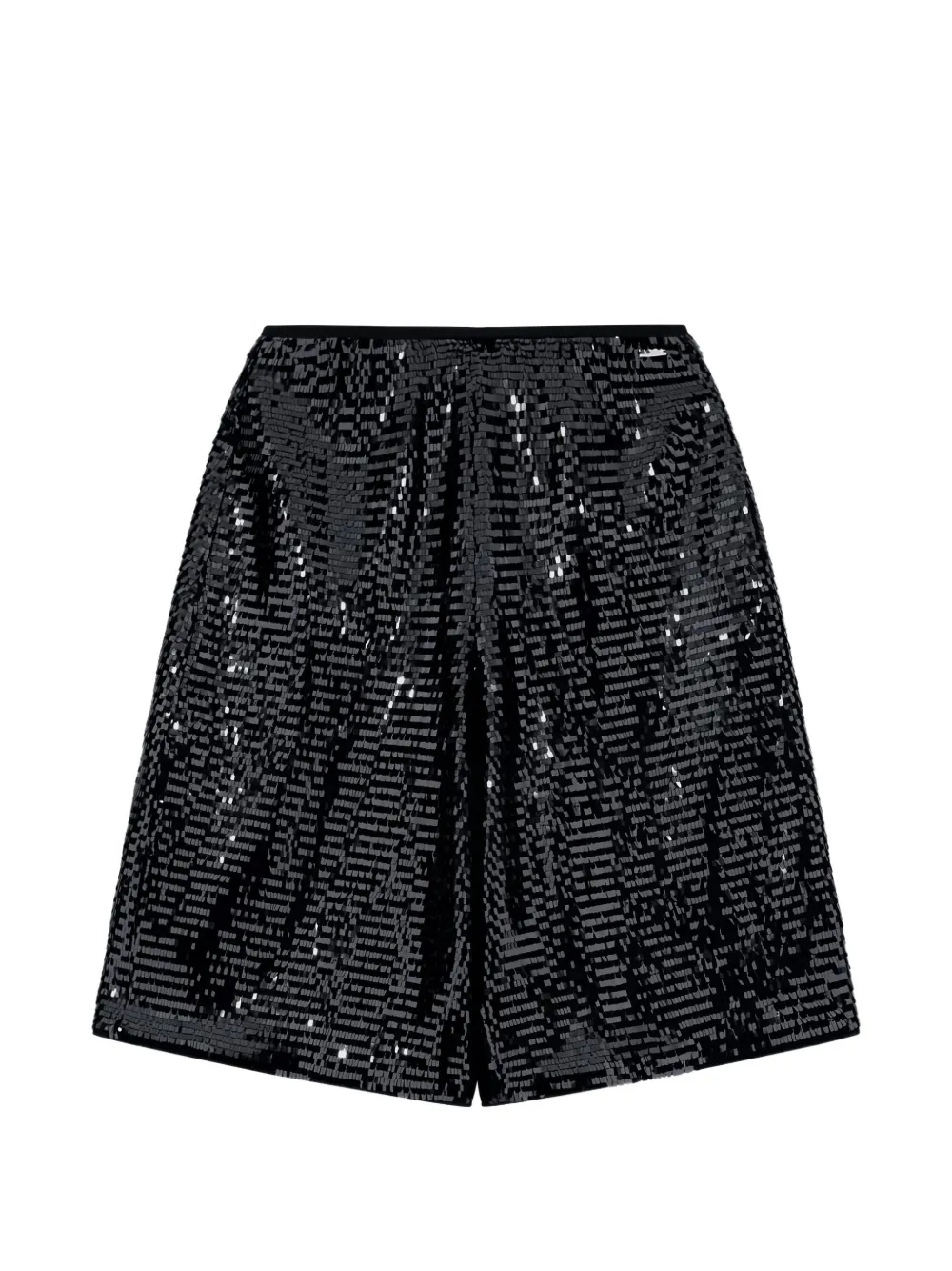 Armani Exchange Shorts con paillettes - Nero
